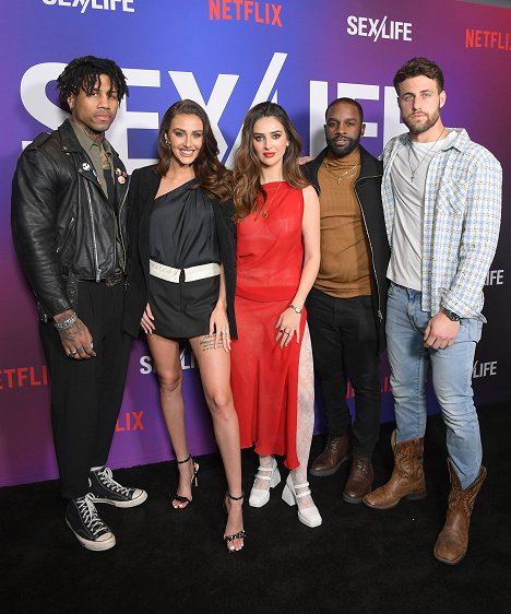 Netflix's "Sex/Life" Season 2 Special Screening at the Roma Theatre at Netflix - EPIC on February 23, 2023 in Los Angeles, California - Dom Gabriel, Chloe Veitch, Ines Camilla Tazi, Mitchell Eason - Sex/Life - Season 2 - Events