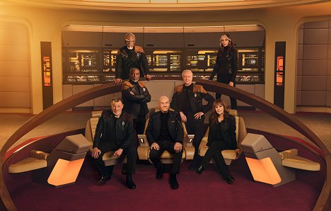 Jonathan Frakes, Michael Dorn, LeVar Burton, Patrick Stewart, Brent Spiner, Marina Sirtis, Gates McFadden - Star Trek: Picard - Season 3 - Promóció fotók