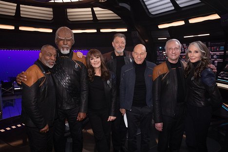 LeVar Burton, Michael Dorn, Marina Sirtis, Jonathan Frakes, Patrick Stewart, Brent Spiner, Gates McFadden - Star Trek: Picard - Surrender - Z nakrúcania