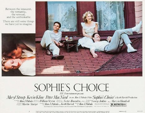 Peter MacNicol, Meryl Streep, Kevin Kline - Sophie's Choice - Lobbykaarten