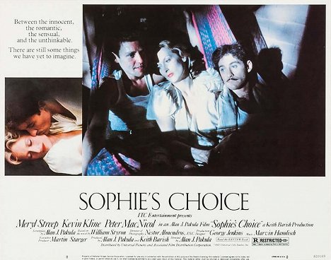 Peter MacNicol, Meryl Streep, Kevin Kline - Sophie's Choice - Lobbykaarten