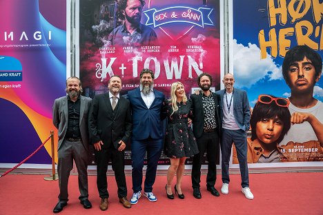 The world premiere at The 51st Norwegian International Film Festival in Haugesund. - Arne Vilhelm Tellefsen, Kristian Landmark, Kalle Hennie, Pernille Haaland, Jakob Berg, Alexander de Senger - K-Town - Events