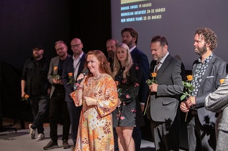 The world premiere at The 51st Norwegian International Film Festival in Haugesund. - Kalle Hennie, Pernille Haaland, Kristian Landmark, Jakob Berg - K-Town - Veranstaltungen