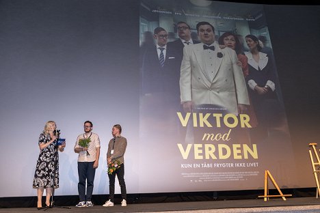 Screening at The 51st Norwegian International Film Festival in Haugesund. - Tonje Hardersen, Christian Arhoff, Robin Hounisen - Viktor vs. The World - Events