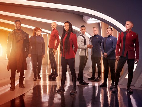 David Ajala, Mary Wiseman, Doug Jones, Sonequa Martin-Green, Wilson Cruz, Anthony Rapp, Blu del Barrio, Callum Keith Rennie - Star Trek: Discovery - Season 5 - Werbefoto