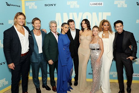 The New York Premiere of Sony Pictures’ ANYONE BUT YOU at the AMC Lincoln Square. - Joe Davidson, Glen Powell, Dermot Mulroney, Alexandra Shipp, Will Gluck, Sydney Sweeney, Michelle Hurd, Darren Barnet - Anyone but You - Events