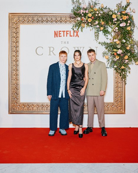 The Crown’s mid-season premiere at the Oslo Opera House on December 11, 2023 - Luther Ford, Meg Bellamy, Ed McVey - The Crown - Season 6 - De eventos