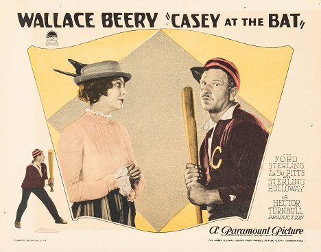 Zasu Pitts, Wallace Beery - Casey at the Bat - Lobbykarten