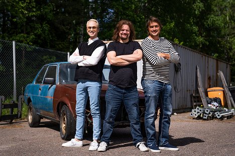 Christoffer Strandberg, Ismo Leikola, Teemu Selänne - Top Gear Suomi - Promóció fotók