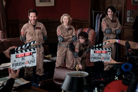 Paul Rudd, Carrie Coon, Mckenna Grace, Finn Wolfhard - Ghostbusters: Frozen Empire - Dreharbeiten