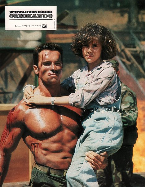 Arnold Schwarzenegger, Alyssa Milano - Commando - Lobby Cards