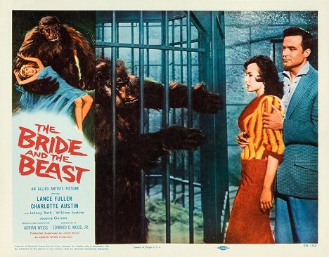 Charlotte Austin, Lance Fuller - The Bride and the Beast - Lobby karty