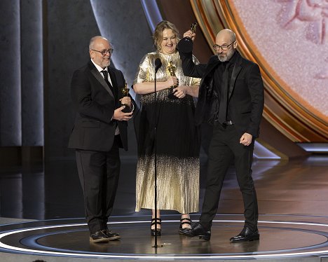 Mark Coulier, Nadia Stacey, Josh Weston - Oscar 2024 - Die Academy Awards - Live aus L.A. - Filmfotos
