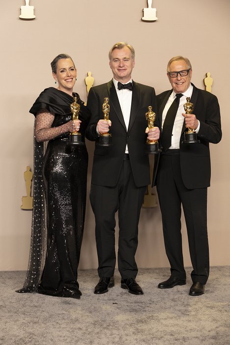 Emma Thomas, Christopher Nolan, Charles Roven - Ceremonia de los Oscar 2024 - Promoción