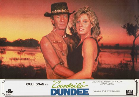 Paul Hogan, Linda Kozlowski - Crocodile Dundee - Lobbykarten