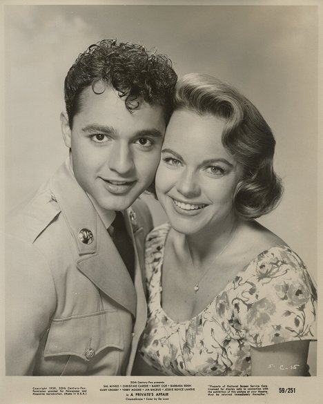 Sal Mineo, Terry Moore - A Private's Affair - Lobby Cards