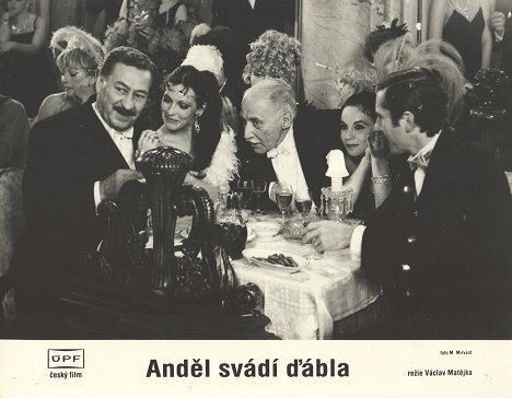 Josef Větrovec, Jana Gýrová, Miloš Kopecký - Anděl svádí ďábla - Lobby Cards