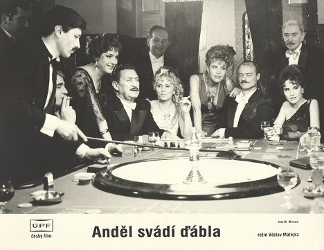 Martin Vačkář, Božidara Turzonovová, Josef Větrovec, Zora Ulla Keslerová, Pavel Nový, Jiří Lír - Anděl svádí ďábla - Cartes de lobby