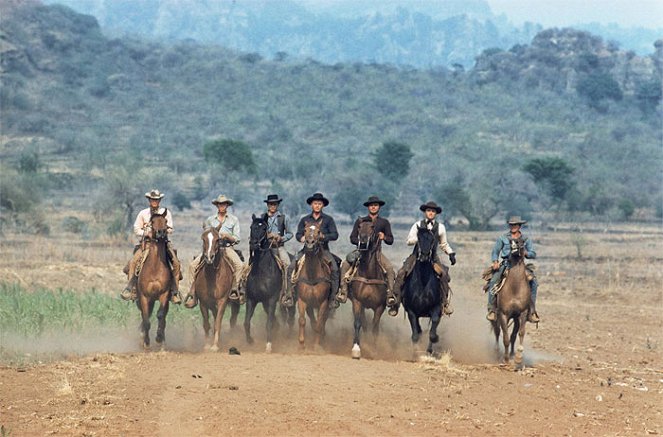 Siedmiu wspaniałych - Z filmu - Steve McQueen, James Coburn, Horst Buchholz, Yul Brynner, Brad Dexter, Robert Vaughn, Charles Bronson