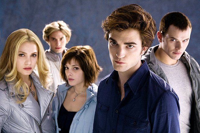 Twilight - Biss zum Morgengrauen - Werbefoto - Nikki Reed, Jackson Rathbone, Ashley Greene, Robert Pattinson, Kellan Lutz