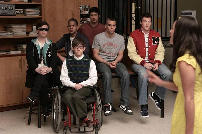 Glee - Kuvat elokuvasta - Chris Colfer, Dijon Talton, Kevin McHale, Harry Shum Jr., Mark Salling, Cory Monteith, Lea Michele