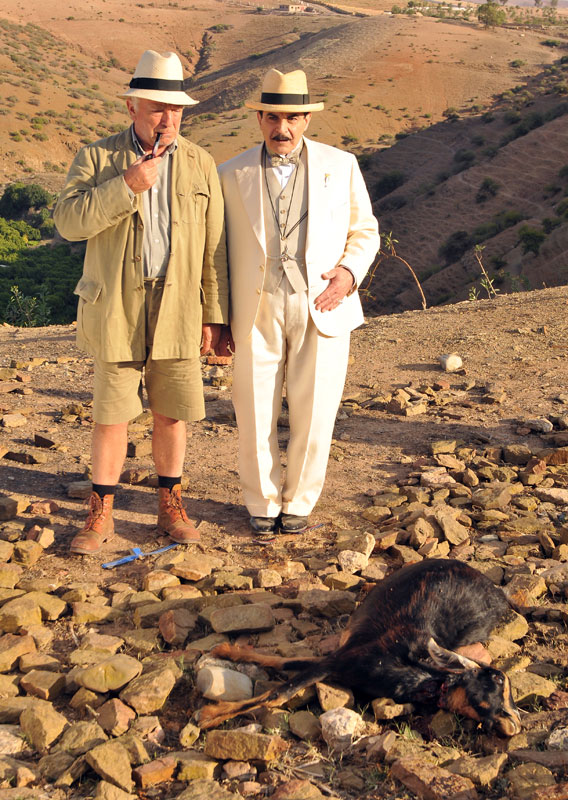 Agatha Christie's Poirot - Schôdzka so smrťou - Z filmu - Paul Freeman, David Suchet