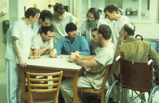 Lot nad kukułczym gniazdem - Z filmu - William Duell, Vincent Schiavelli, Danny DeVito, Brad Dourif, Jack Nicholson, Delos V. Smith Jr.