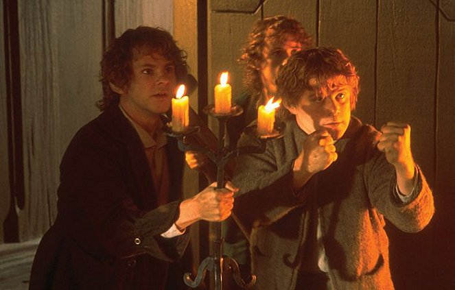 The Lord of the Rings: The Fellowship of the Ring - Van film - Dominic Monaghan, Sean Astin