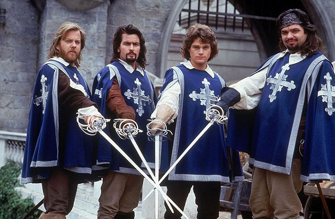 Die drei Musketiere - Filmfotos - Kiefer Sutherland, Charlie Sheen, Chris O'Donnell, Oliver Platt