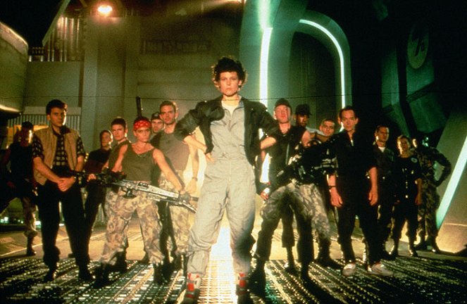 Aliens: El regreso - Promoción - Paul Reiser, Jenette Goldstein, Michael Biehn, Sigourney Weaver, Bill Paxton, Lance Henriksen