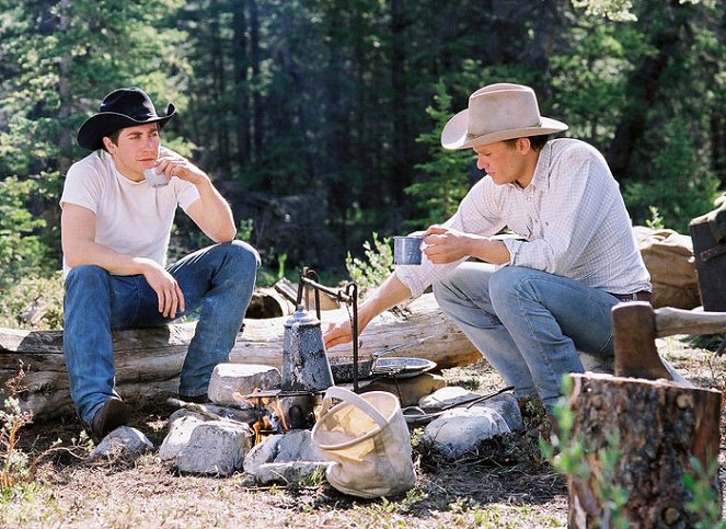 Tajemnica Brokeback Mountain - Z filmu - Jake Gyllenhaal, Heath Ledger