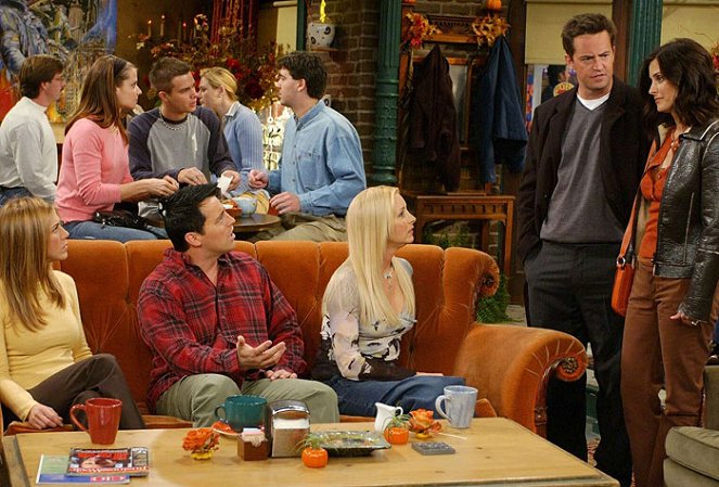 Friends - The One with the Late Thanksgiving - Van film - Jennifer Aniston, Matt LeBlanc, Lisa Kudrow, Matthew Perry, Courteney Cox