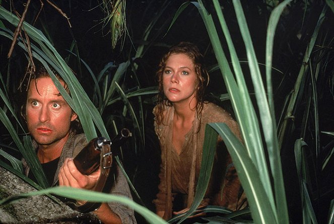 Em Busca da Esmeralda Perdida - Do filme - Michael Douglas, Kathleen Turner