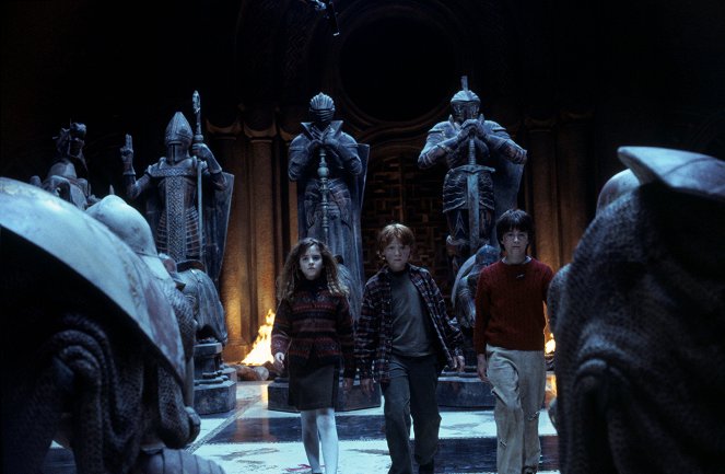 Harry Potter und der Stein der Weisen - Filmfotos - Emma Watson, Rupert Grint, Daniel Radcliffe