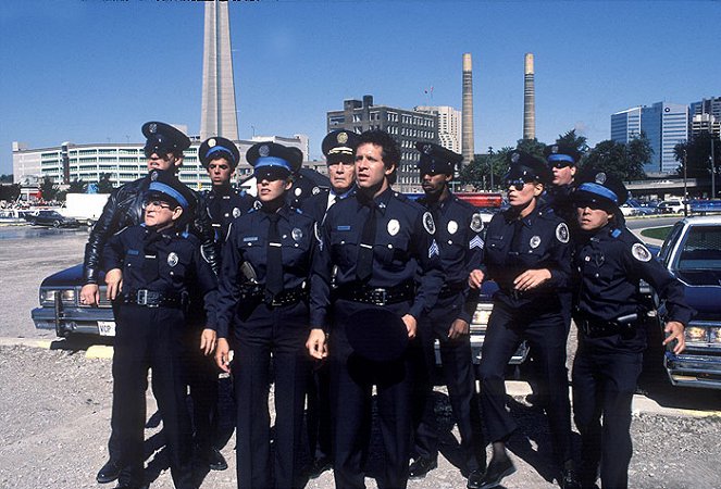 Policejní akademie 3 - Z filmu - David Graf, Tim Kazurinsky, George Gaynes, Steve Guttenberg, Michael Winslow, Leslie Easterbrook