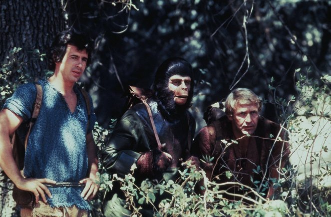 Zapomenuté město na Planetě opic - Z filmu - James Naughton, Roddy McDowall, Ron Harper