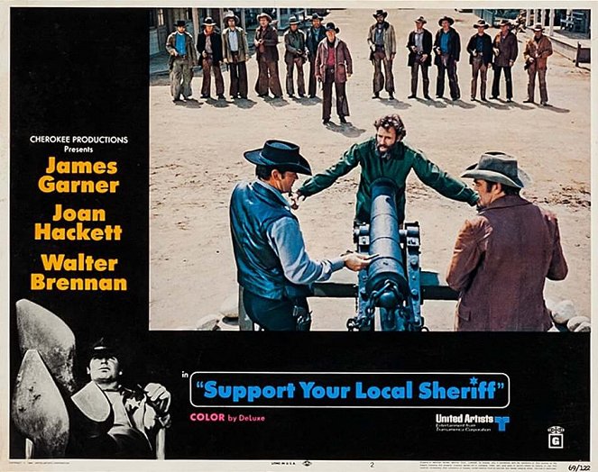 Ne tirez pas sur le shérif - Cartes de lobby - James Garner, Bruce Dern, Jack Elam