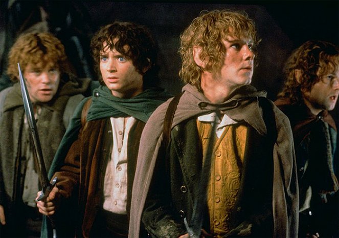 Der Herr der Ringe - Die Gefährten - Filmfotos - Sean Astin, Elijah Wood, Dominic Monaghan