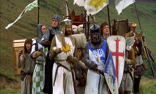 Monty Python a Svätý Grál - Z filmu - John Cleese, Graham Chapman, Michael Palin