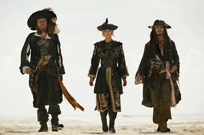 Piraci z Karaibów: Na krańcu świata - Z filmu - Geoffrey Rush, Keira Knightley, Johnny Depp