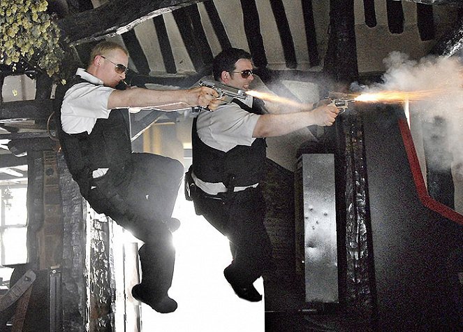 Hot Fuzz - Verbrechen verboten - Filmfotos - Simon Pegg, Nick Frost