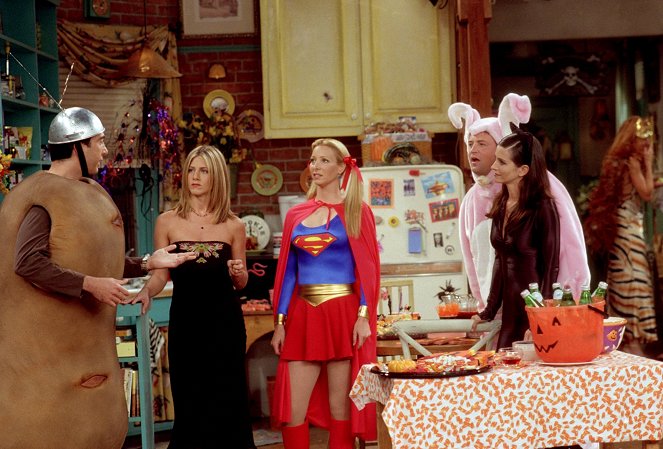 Friends - Season 8 - The One with the Halloween Party - Photos - David Schwimmer, Jennifer Aniston, Lisa Kudrow, Matthew Perry, Courteney Cox
