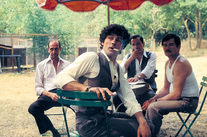 Le Gang - Filmfotók - Xavier Depraz, Alain Delon, Adalberto Maria Merli, Maurice Barrier