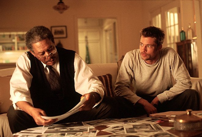 Sedm - Z filmu - Morgan Freeman, Brad Pitt