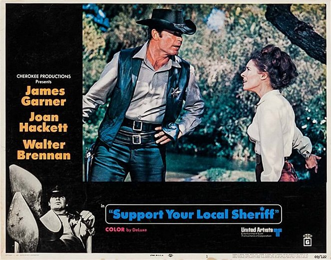 Ne tirez pas sur le shérif - Cartes de lobby - James Garner, Joan Hackett