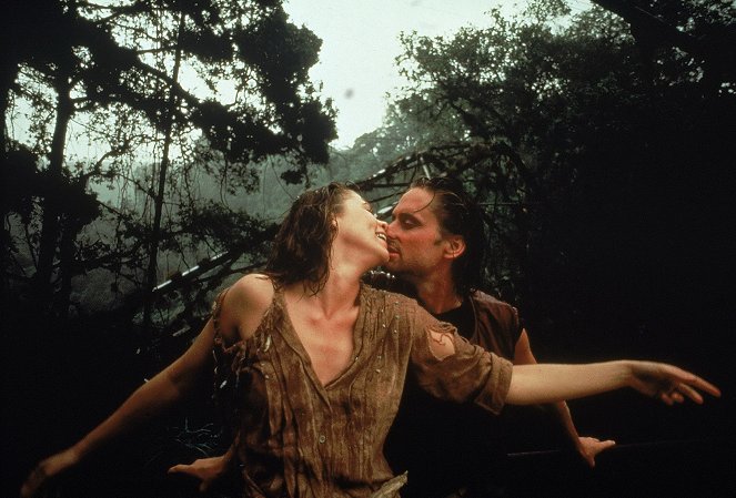 Miłość, szmaragd i krokodyl - Z filmu - Kathleen Turner, Michael Douglas