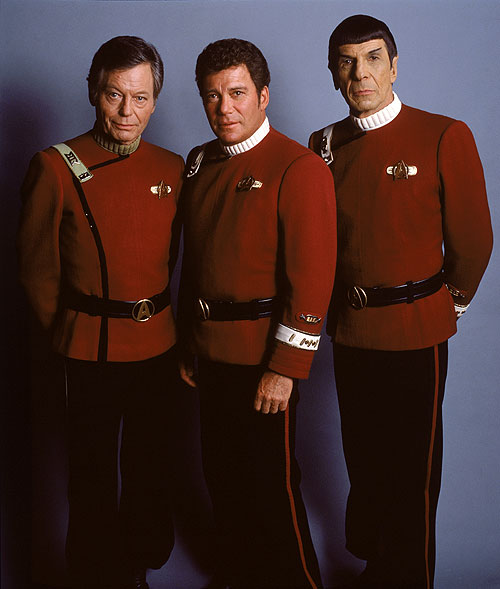 Star Trek IV - Misión: salvar la Tierra - Promoción - DeForest Kelley, William Shatner, Leonard Nimoy