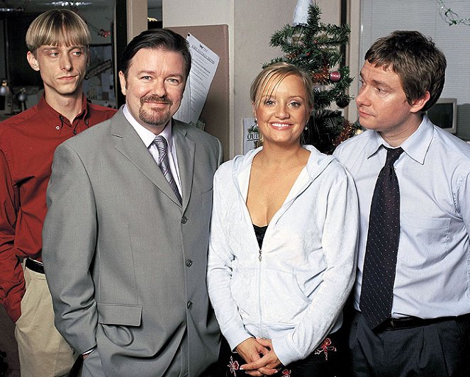 The Office - Promoción - Mackenzie Crook, Ricky Gervais, Lucy Davis, Martin Freeman