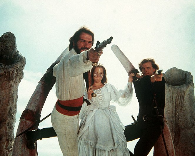 Insel der Piraten - Filmfotos - Tommy Lee Jones, Jenny Seagrove, Michael O'Keefe