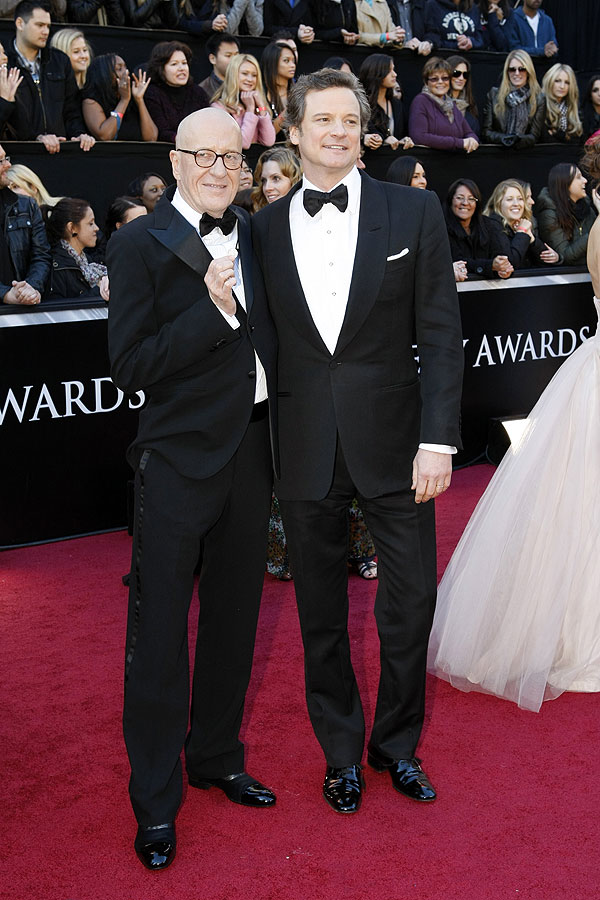 83. Annual Academy Awards - Z akcií - Red Carpet - Geoffrey Rush, Colin Firth